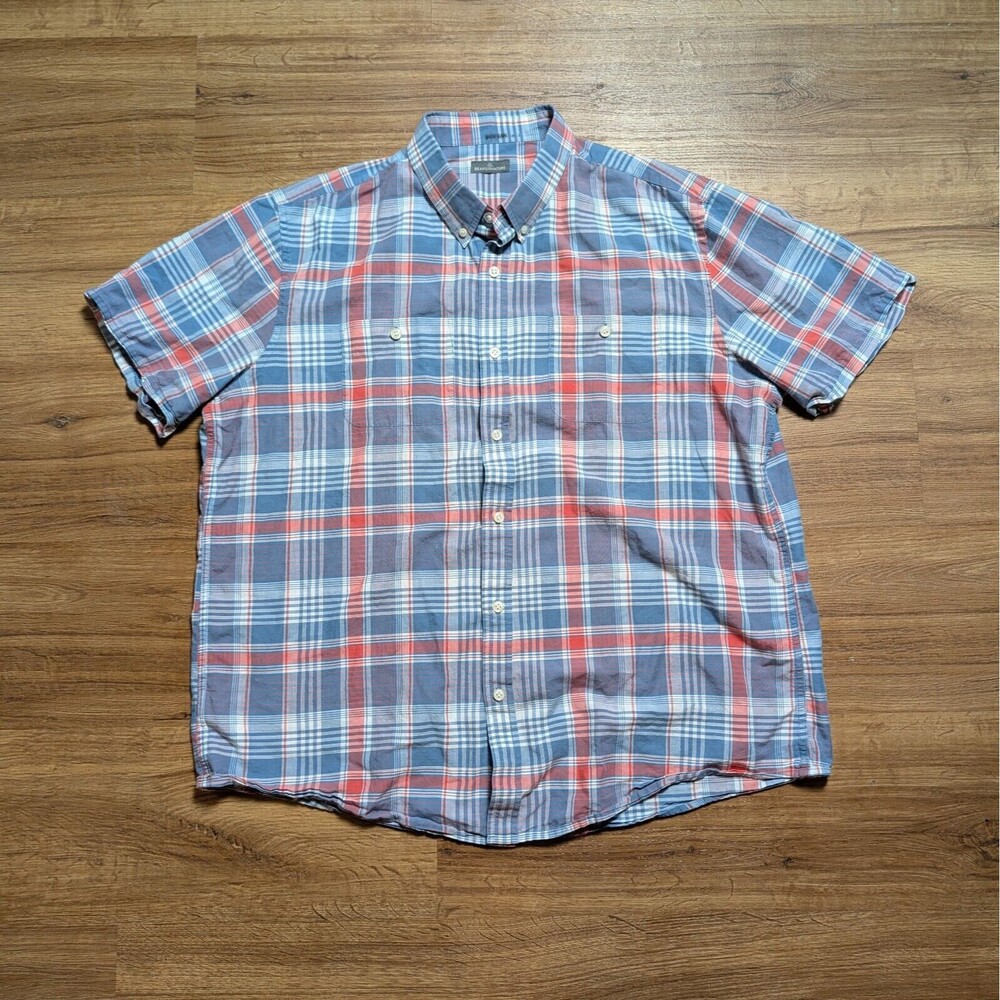 LL Bean Signature Button Down Shirt Mens XL? Plaid Flannel Lightweight Casual